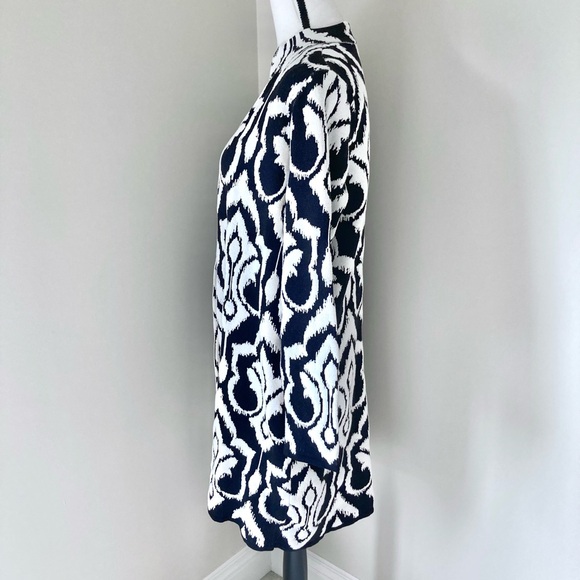 NWT Chico’s Contrast Jacquard Cardigan Size M - Picture 7 of 11